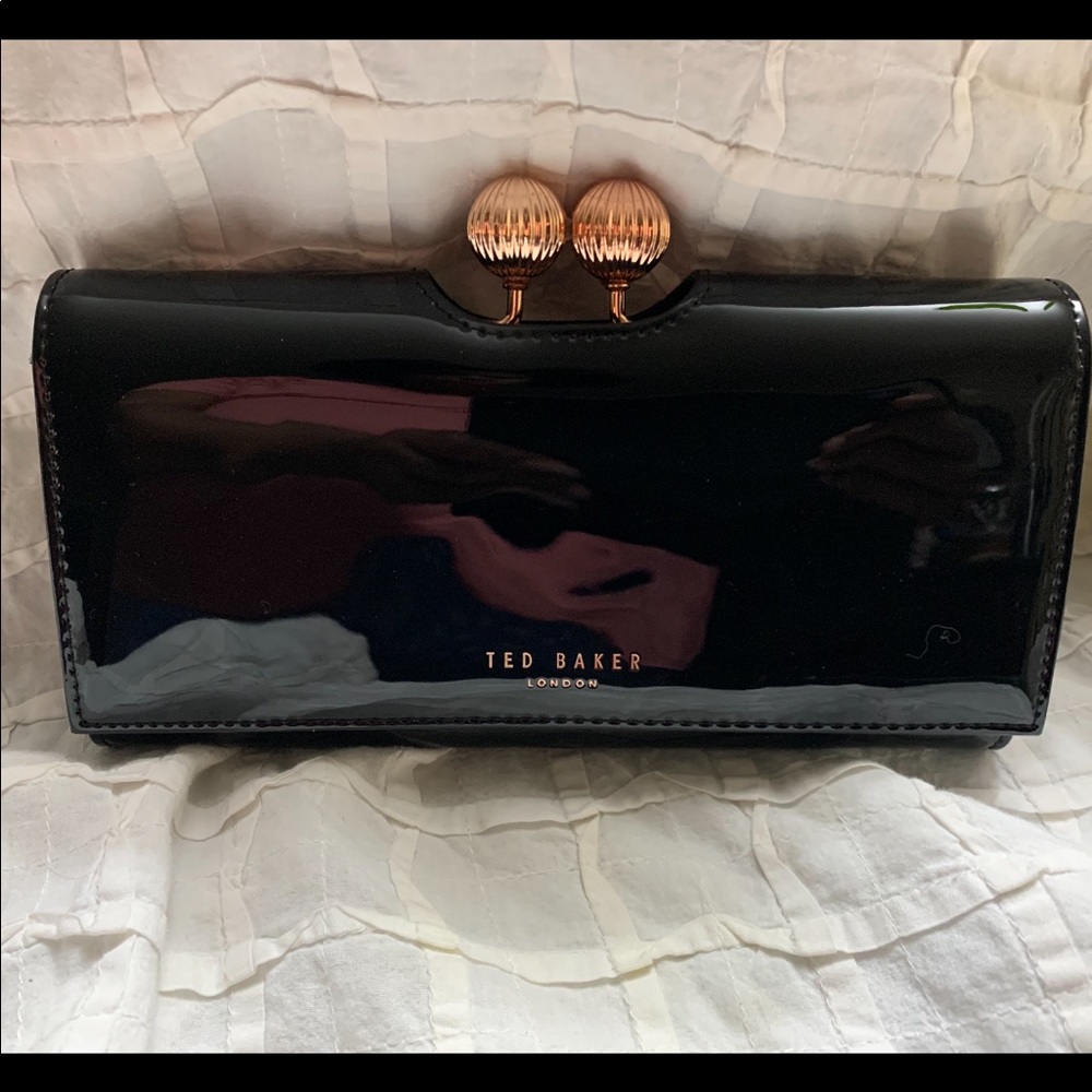 New Ted Baker London Black Leather Wallet